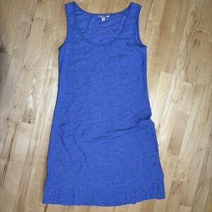 Toad and Co Tank Dress Samba Wave Medium Blue Organic Cotton Stretch Comfy